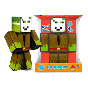 Boneco Problems Stick Minecraft 25cm - Algazarra