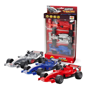 Kit Carrinhos F1 Fricção Super Racing Com Luz E Som - DM Toys