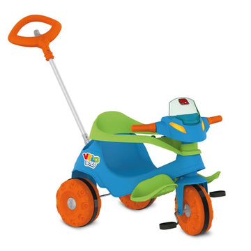 Triciclo Velobaby Passeio E Pedal Azul - Bandeirante