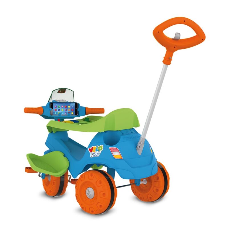 Triciclo Velobaby Passeio E Pedal Azul - Bandeirante