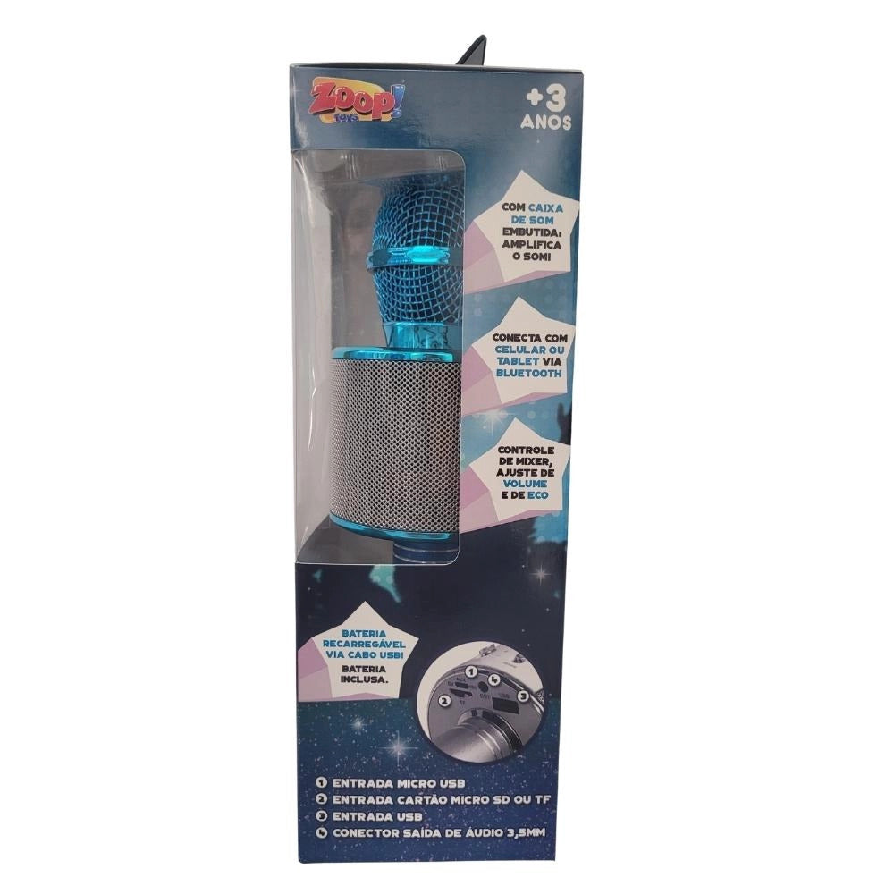 Microfone Infantil Bluetooth Star Voice - Azul