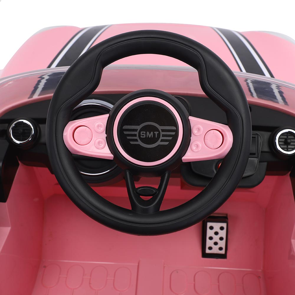 Carro Elétrico Esportivo Rosa Com Controle Remoto 12V