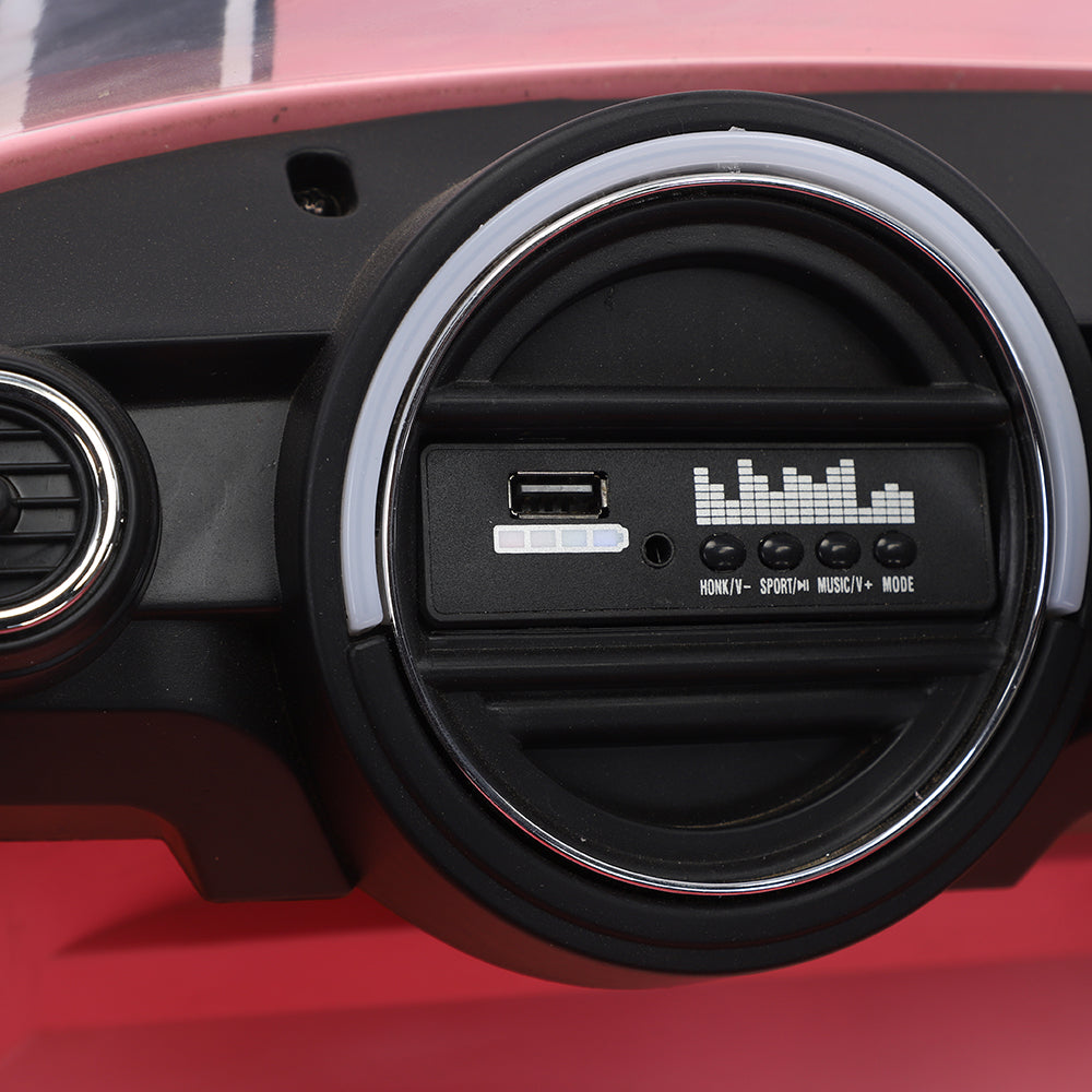 Carro Elétrico Esportivo Rosa Com Controle Remoto 12V