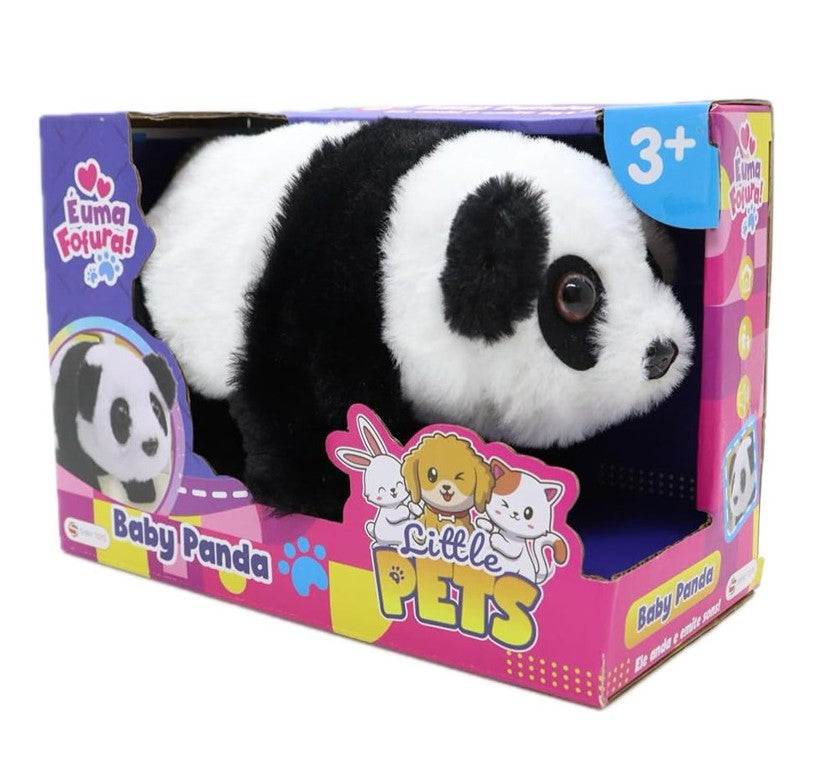 Pelúcia Panda Baby Com Som Little Pets - Shiny Toys