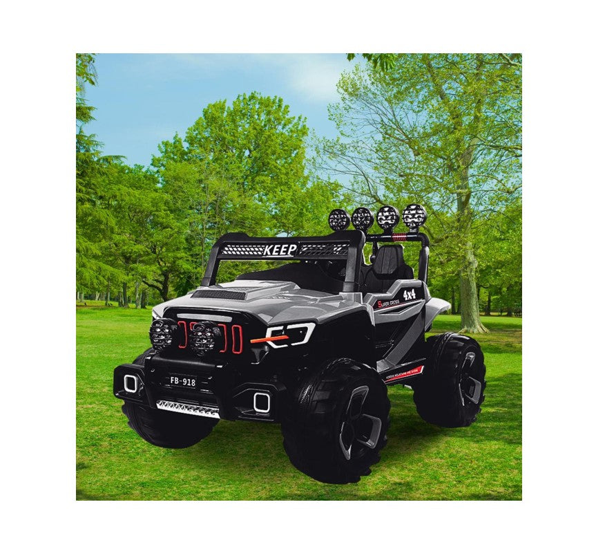 Jipe Elétrico Off Road 12v 4x4 Cinza Com Luz - Zippy Toys