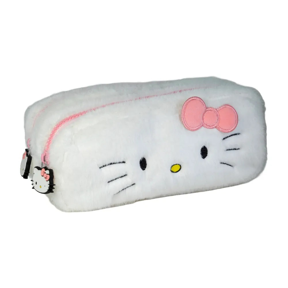 Kit Escolar Hello Kitty Pelúcia 2 em 1: Mochila de Costas Infantil + Estojo Xeryus Original