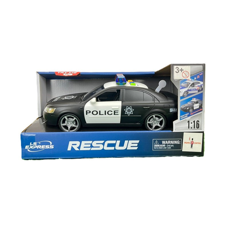 Carro de Polícia com Luz e som 1:16 Fricção - Brink Center