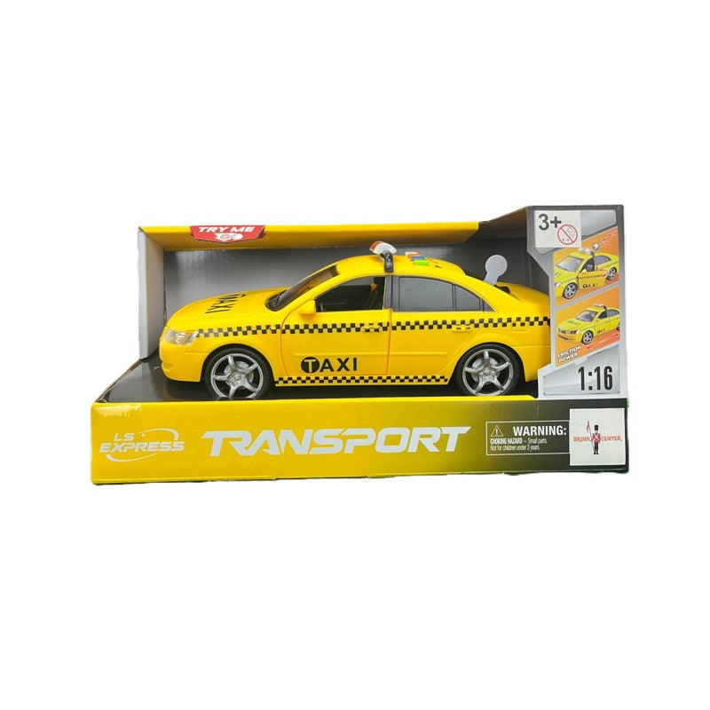 Táxi de Brinquedo Com Luz e Som 1:16 Fricção - Brink Center