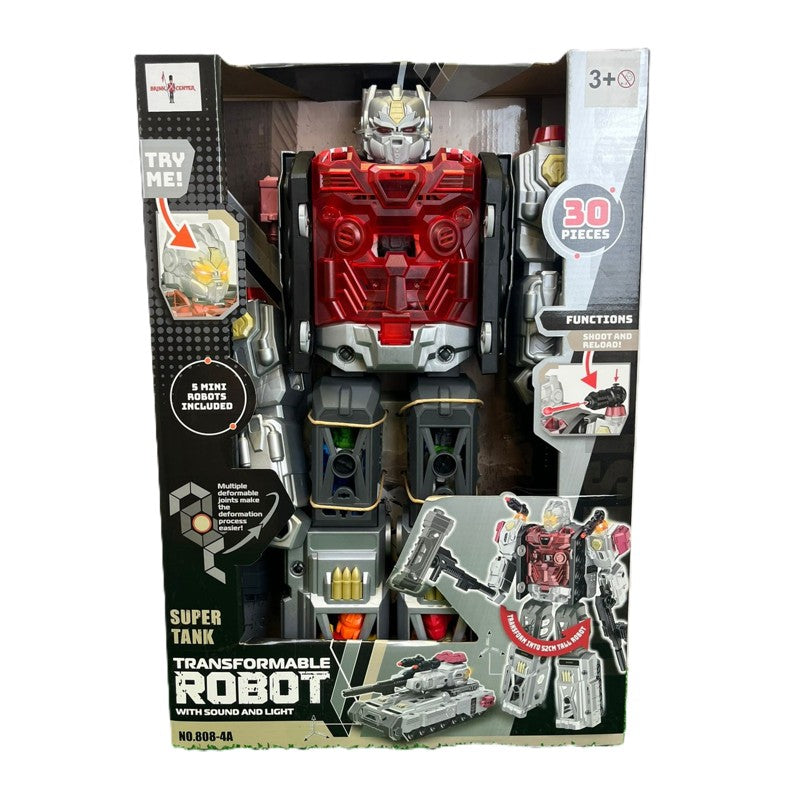Robô Tranformador Cinza 52cm com Luz e Som - Brink Center