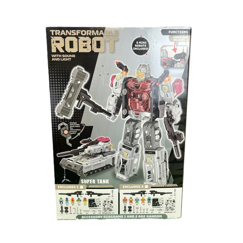 Robô Tranformador Cinza 52cm com Luz e Som - Brink Center