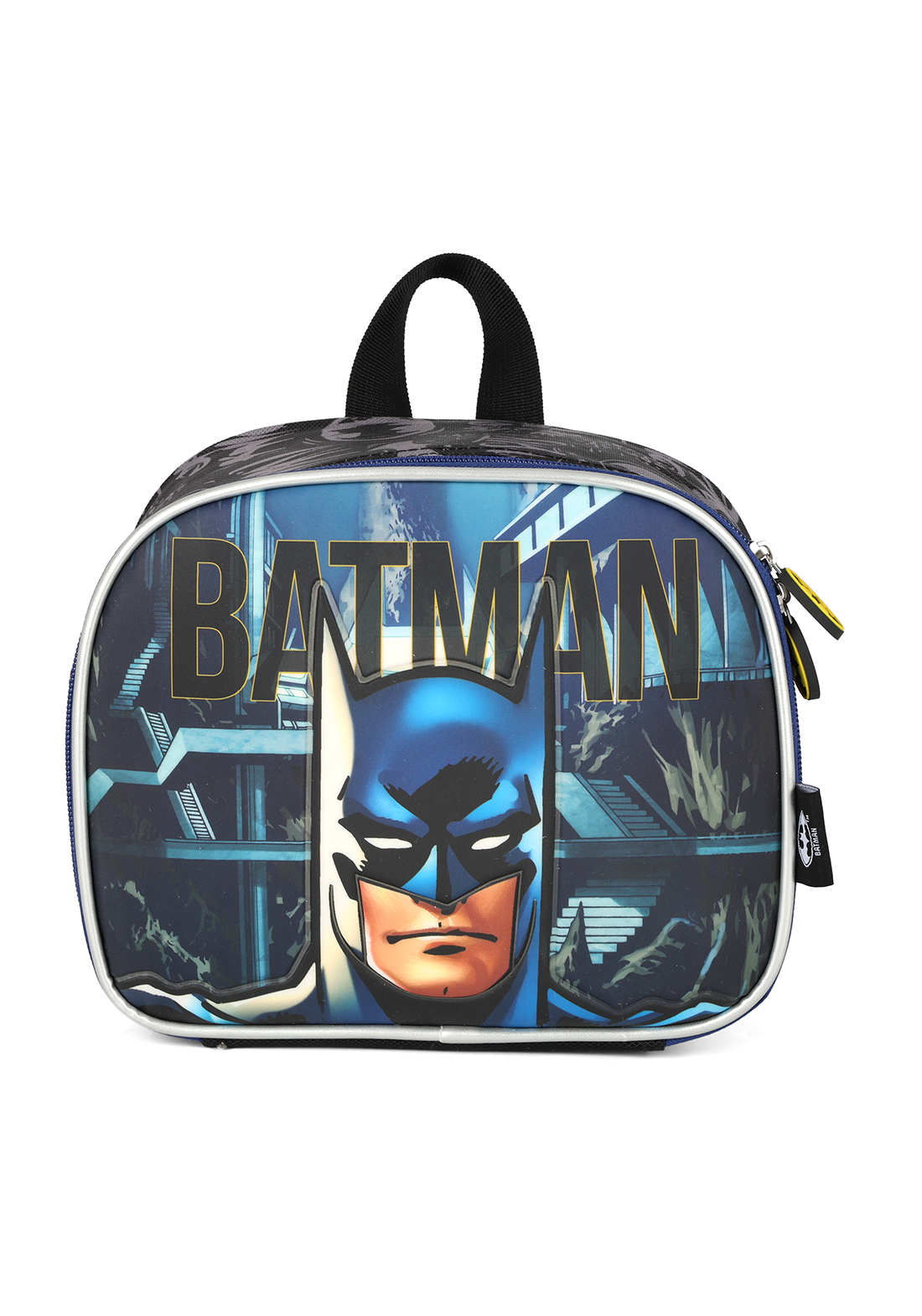 KIT Escolar COMPLETO Batman Luxcel 3 Peças: Mochila de Rodinhas G + Lancheira Térmica + Estojo Organizador