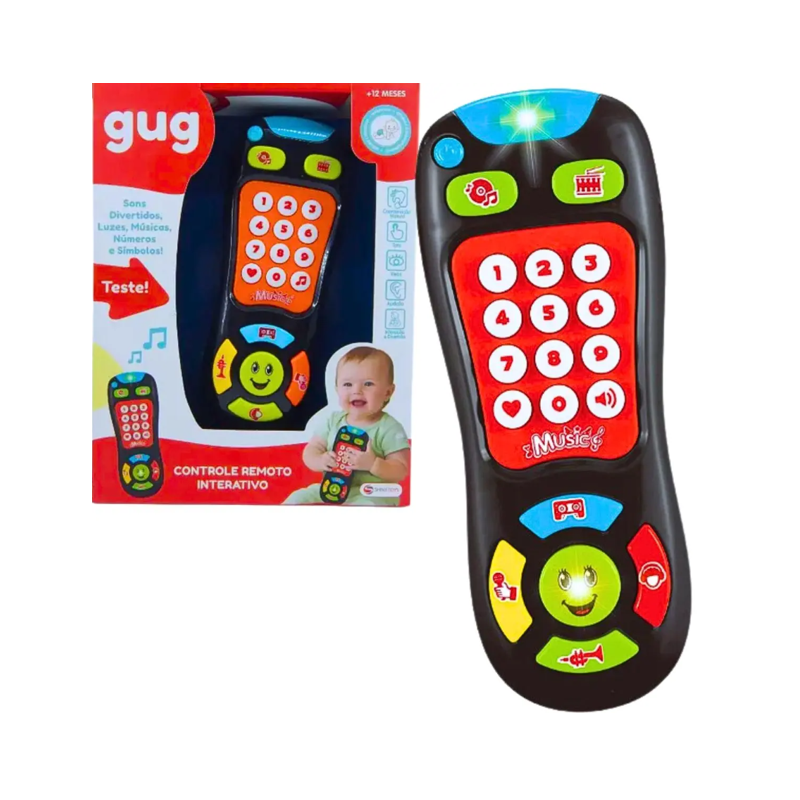 Brinquedo Controle Remoto Infantil Com Luz E Som - Shiny Toys