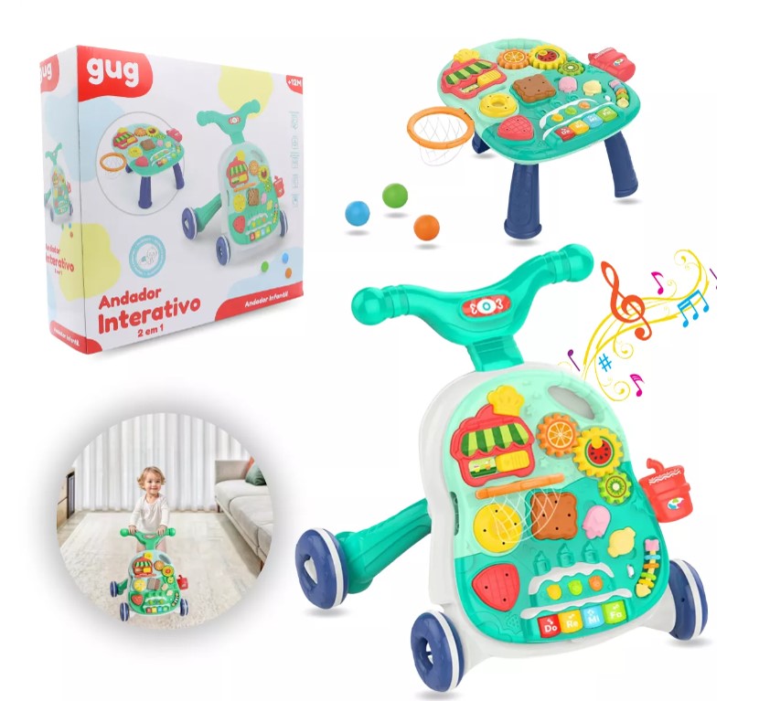 Andador Interativo Infantil 2 Em 1 - Shiny Toys