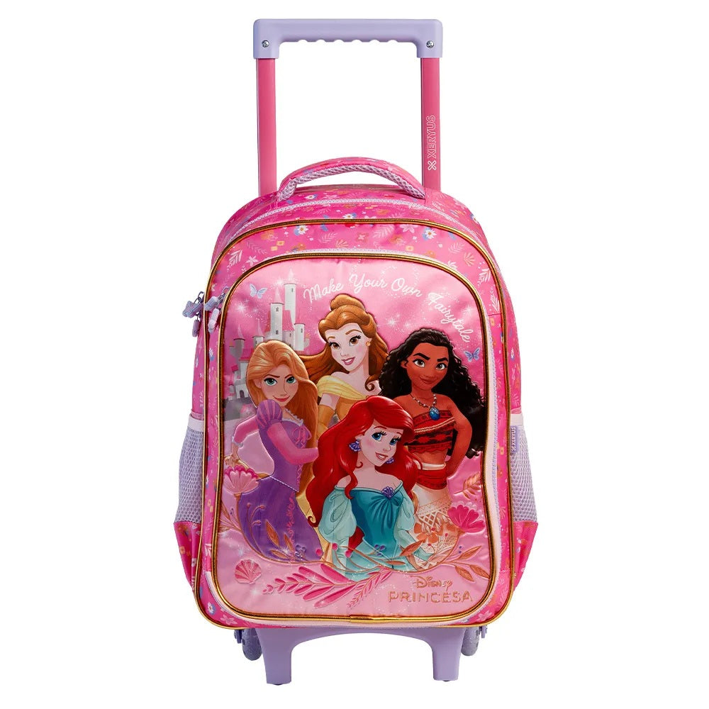 Mochila com rodinhas Princesas Disney – Organização Real com Toque de Encanto!