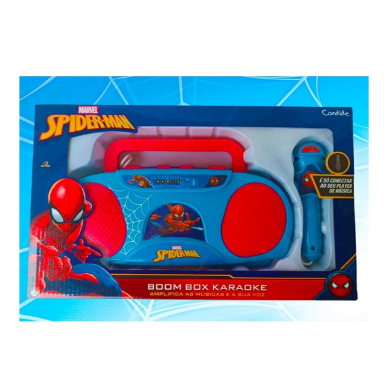 Boombox Karaoke Infantil Homem Aranha - Candide