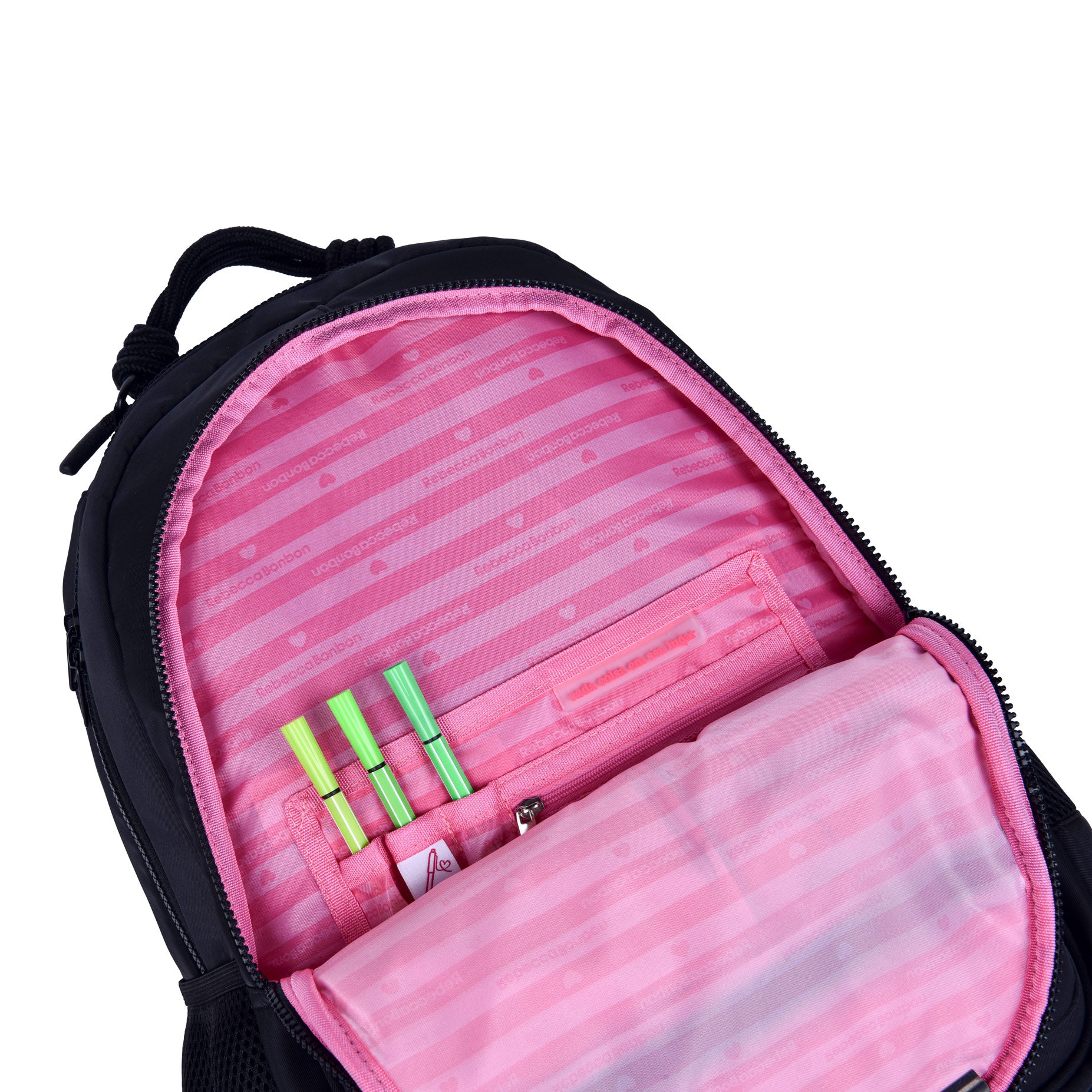 Kit Completo Mochila Lancheira Estojo Rebecca Bonbon RB Clio Style - Cadarço e Estilo Black