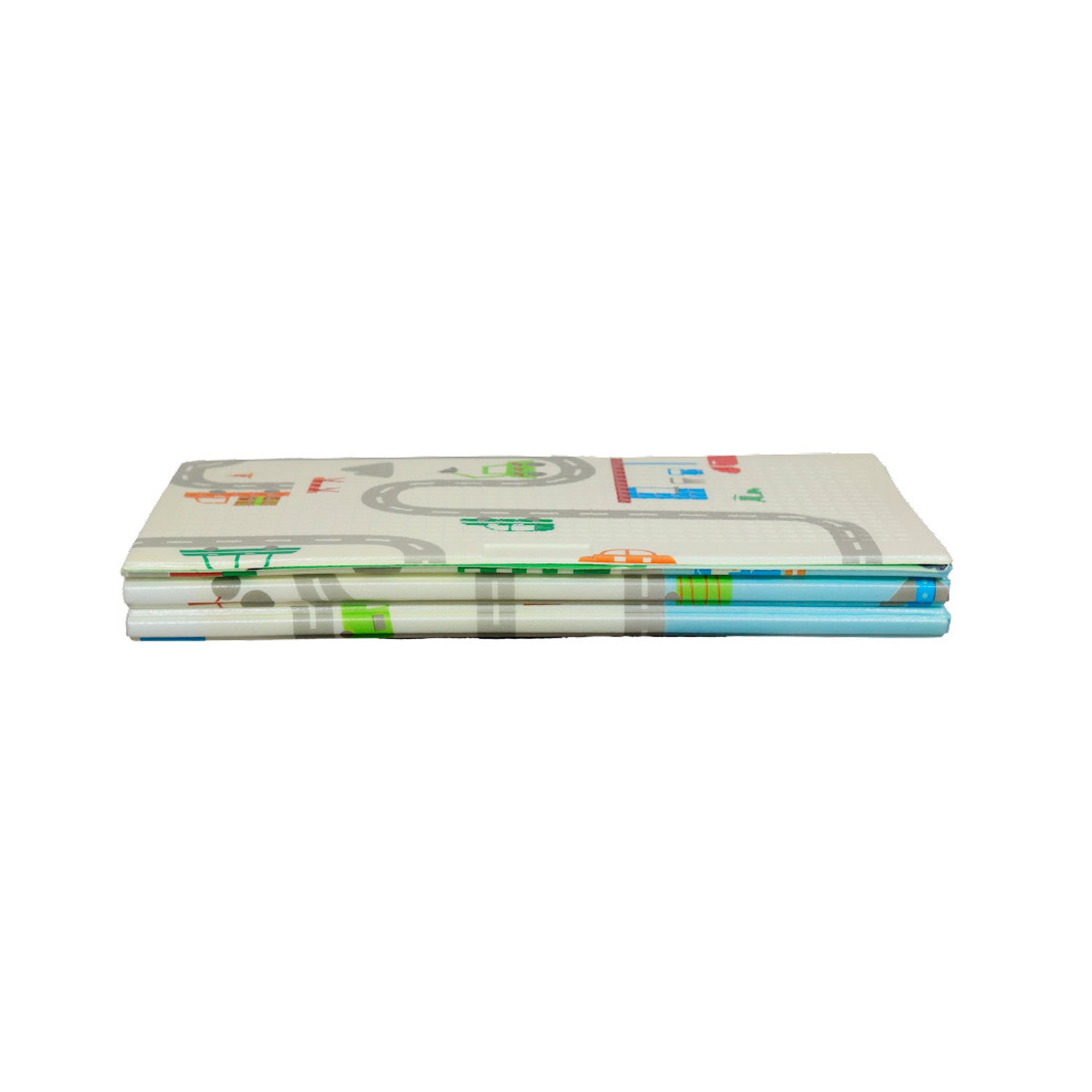 Tapete de Atividades Infantil Dupla Face Pista de Carrinhos 200x150x1cm