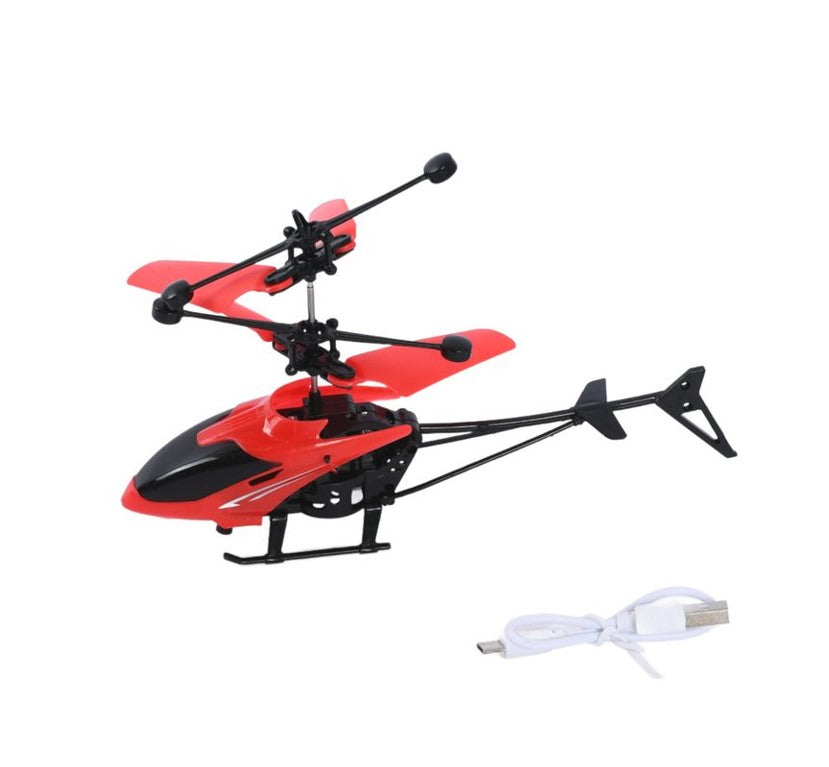 Helicóptero de Brinquedo com Sensor Recarregável Vermelho