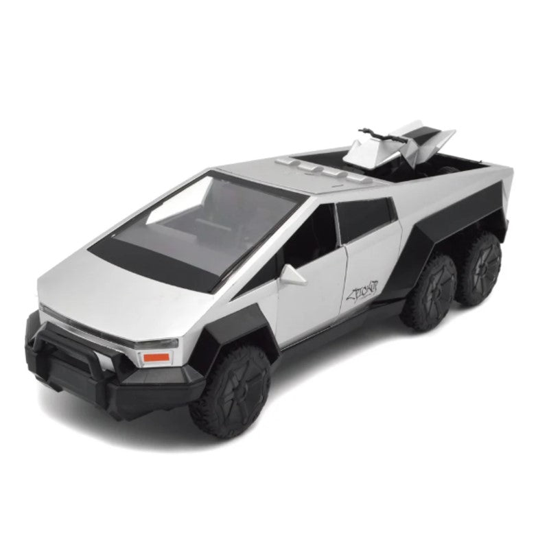 Carro Cybertruck com luz e som a fricção 6 rodas com Mini Moto - Brink Center
