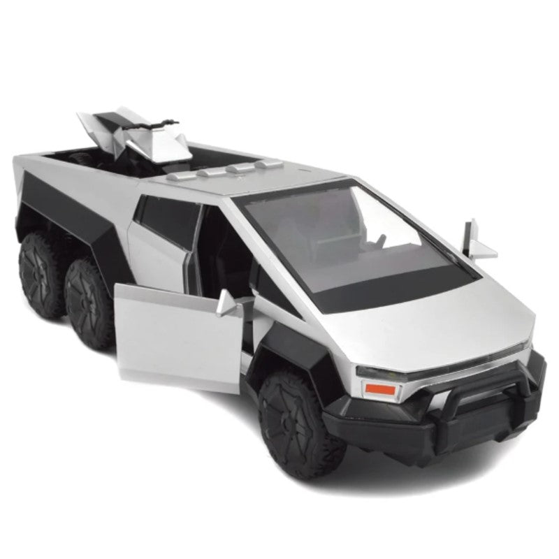Carro Cybertruck com luz e som a fricção 6 rodas com Mini Moto - Brink Center