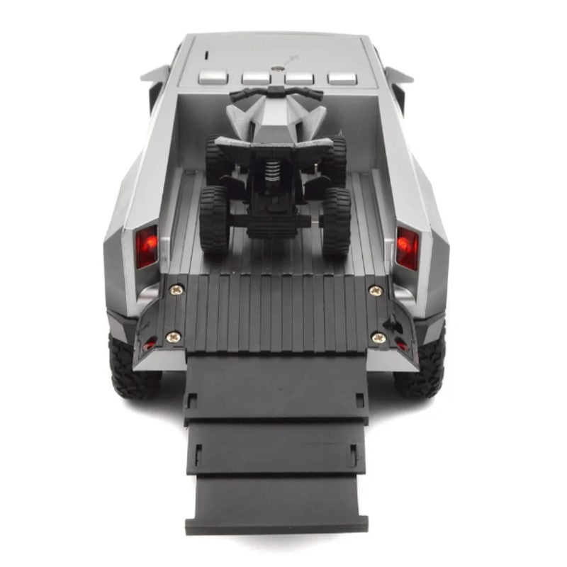 Carro Cybertruck com luz e som a fricção 6 rodas com Mini Moto - Brink Center
