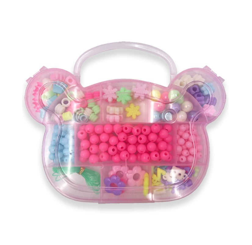 Kit De Miçangas Para Pulseiras Maleta Ursinho Infantil Completa