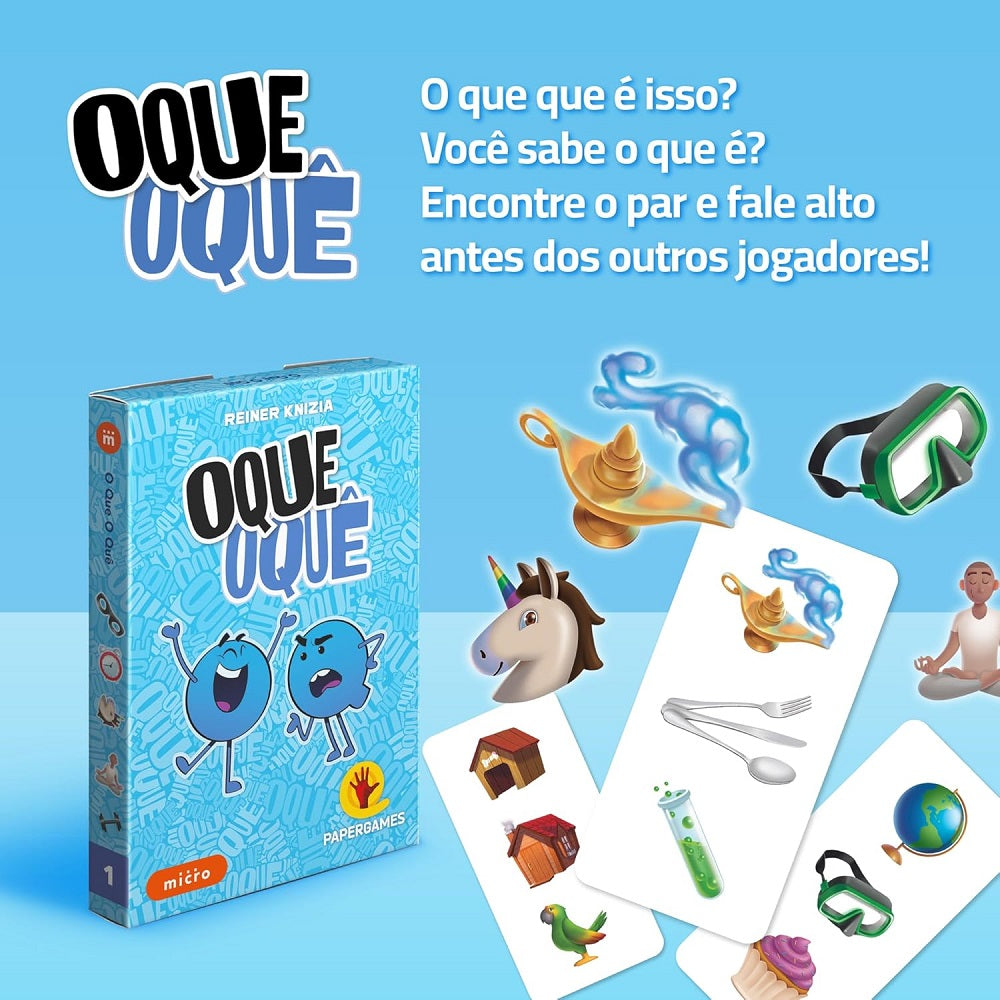 Jogo de Cartas O Que O Quê - PaperGames