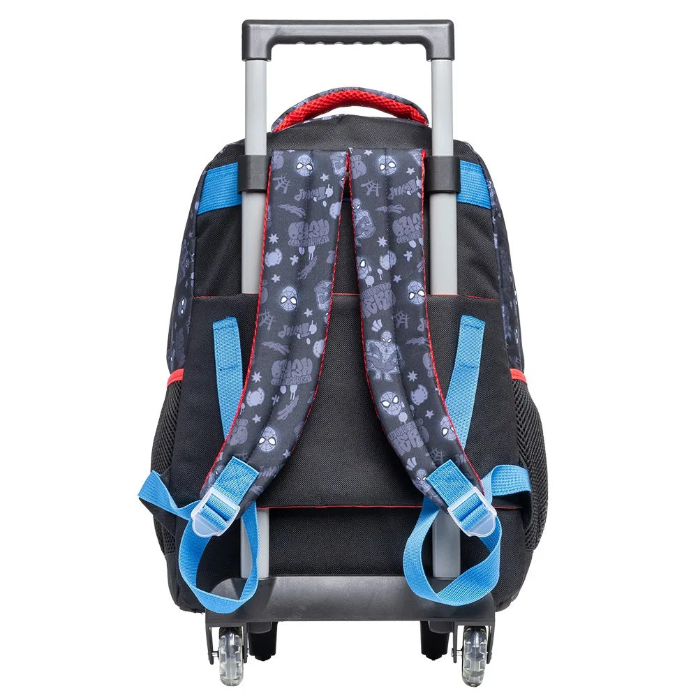 Kit 3 Peças Homem-Aranha Xeryus | Mochila de Rodinhas G + Lancheira + Estojo | Marvel Oficial