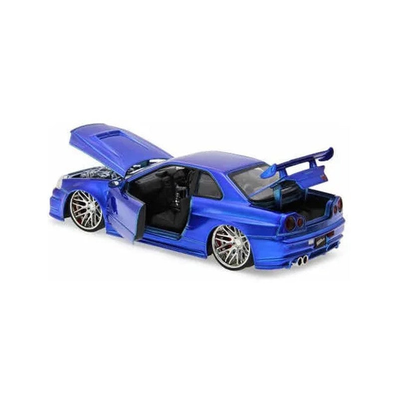 Miniatura Nissan Skyline Gtr R34 Azul 1/24 - Jada