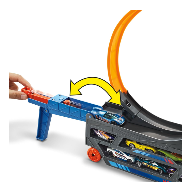 Caminhão Hot Wheels Transportador com Pista de Acrobacias - Mattel