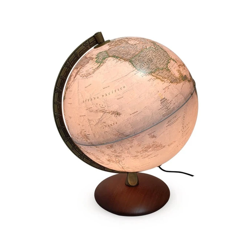 Globo Terrestre National Geographic com Luz Gold Executive