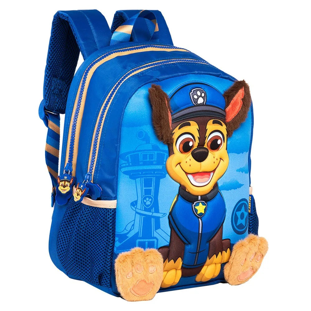 Mochila Infantil 12 Chase Patrulha Canina – Pronto pra ação, sempre ao seu lado!