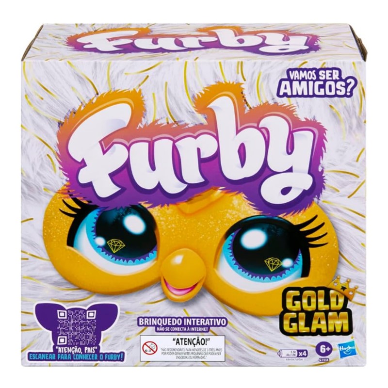 Furby Gold Glam Pelúcia Interativa - Hasbro