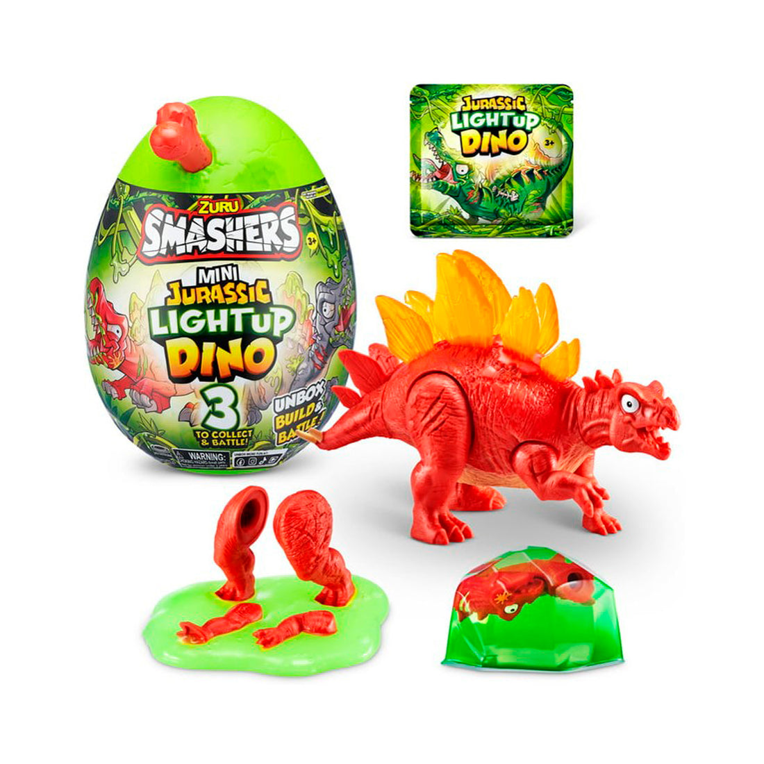 Smashers Mini Jurassic Light Up Dino - Fun