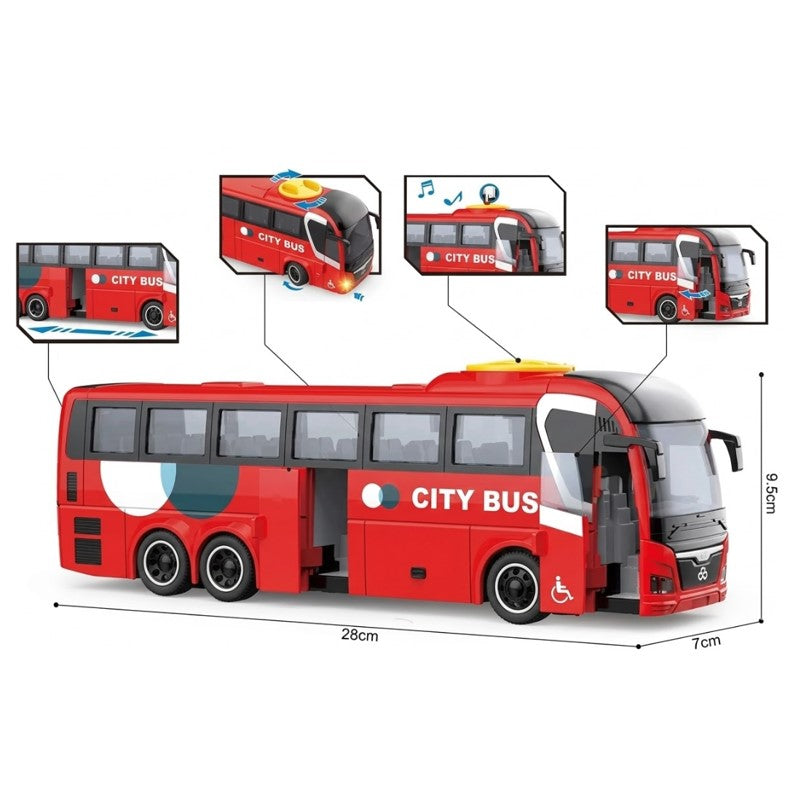 Ônibus de Viagem c/ luz e som a fricção 1:16 - Brink Center