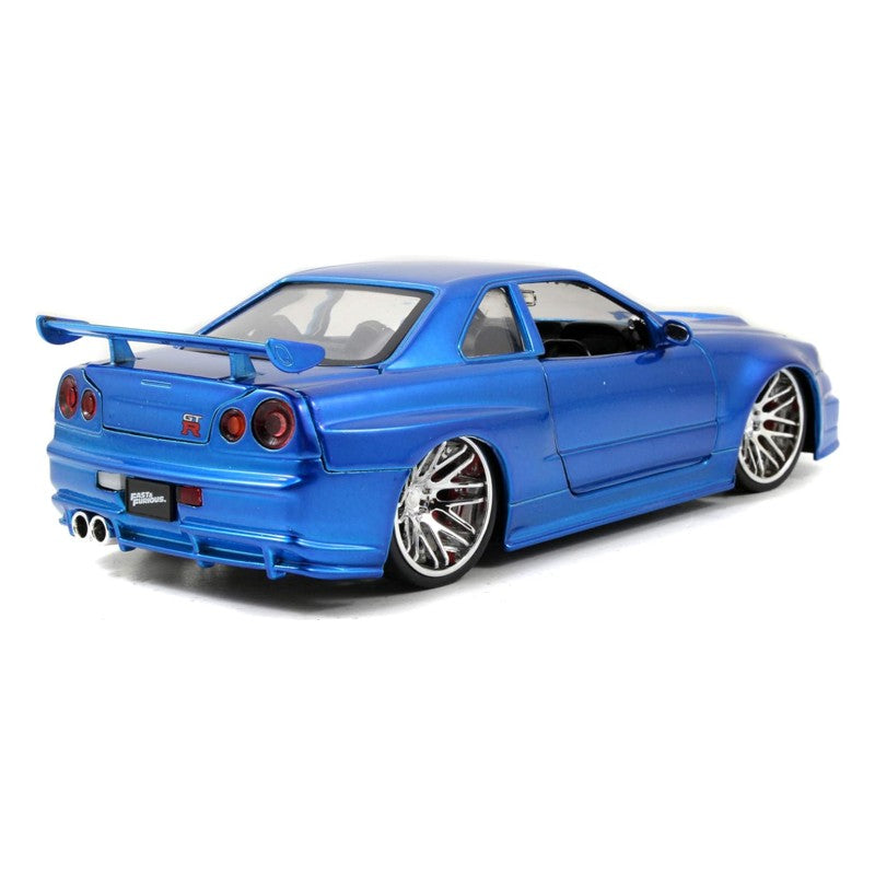 Miniatura Nissan Skyline Gtr R34 Azul 1/24 - Jada