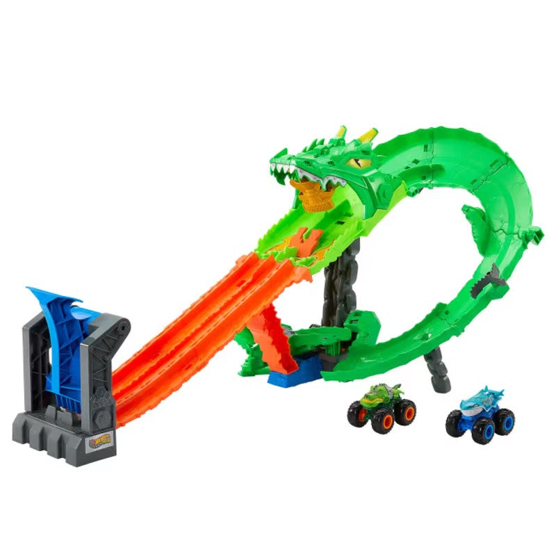 Pista Hot Wheels Monster Trucks Destruicao do Dragao - Mattel