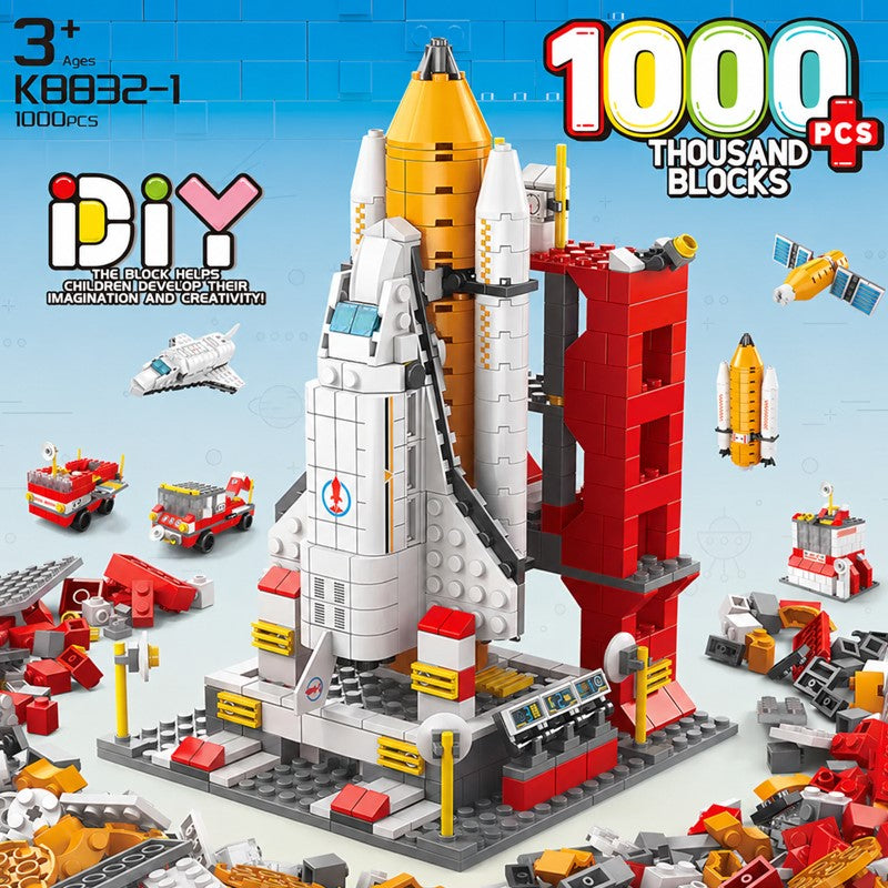 Blocos De Montar Space Shuttle Kit 1000 Pecas 6 Em 1 - Brink Center