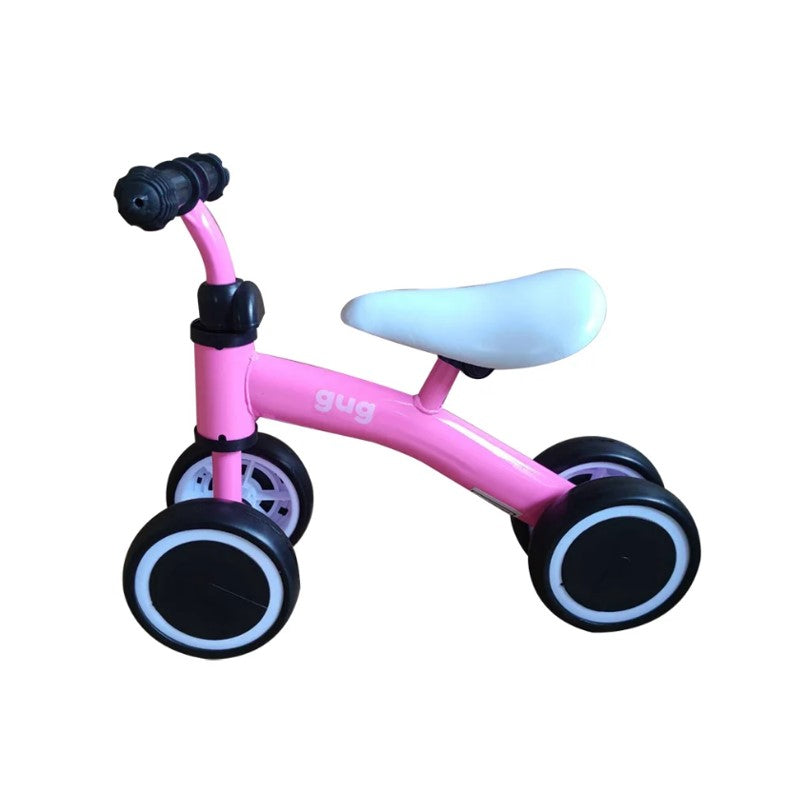 Bicicleta Equilibrio 4 Rodas Infantil Rosa - Gug