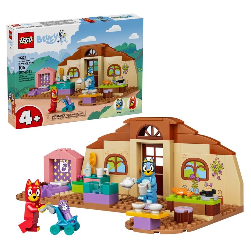 Lego Bluey Escola com Rusty e Bluey - 11221