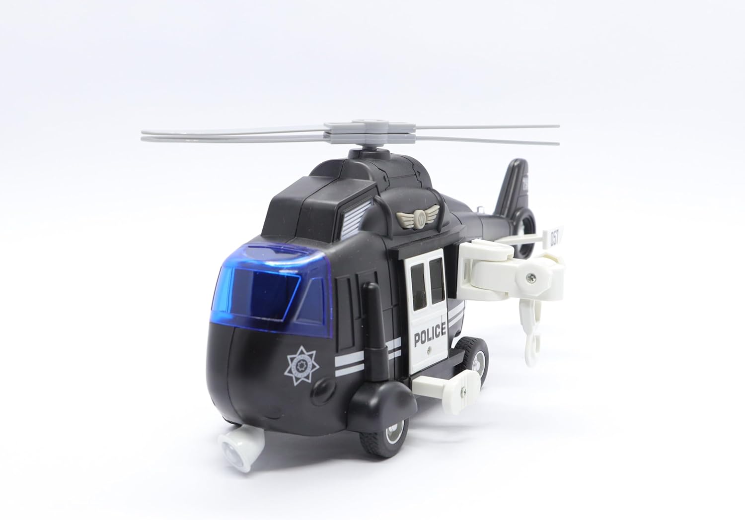 Helicóptero de Resgate Polícia Sons e Luzes Fricção 1:16 - Brink Center