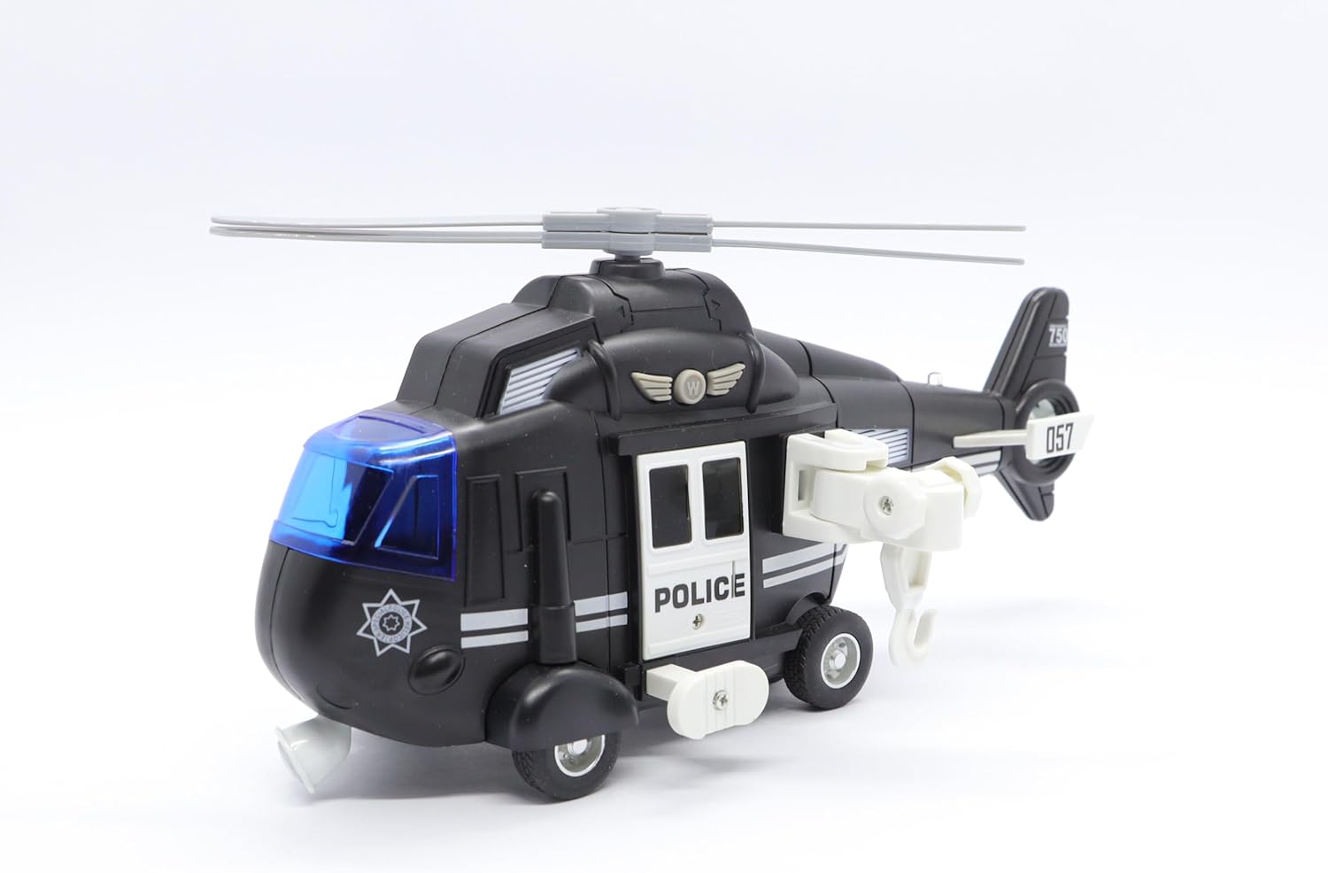 Helicóptero de Resgate Polícia Sons e Luzes Fricção 1:16 - Brink Center