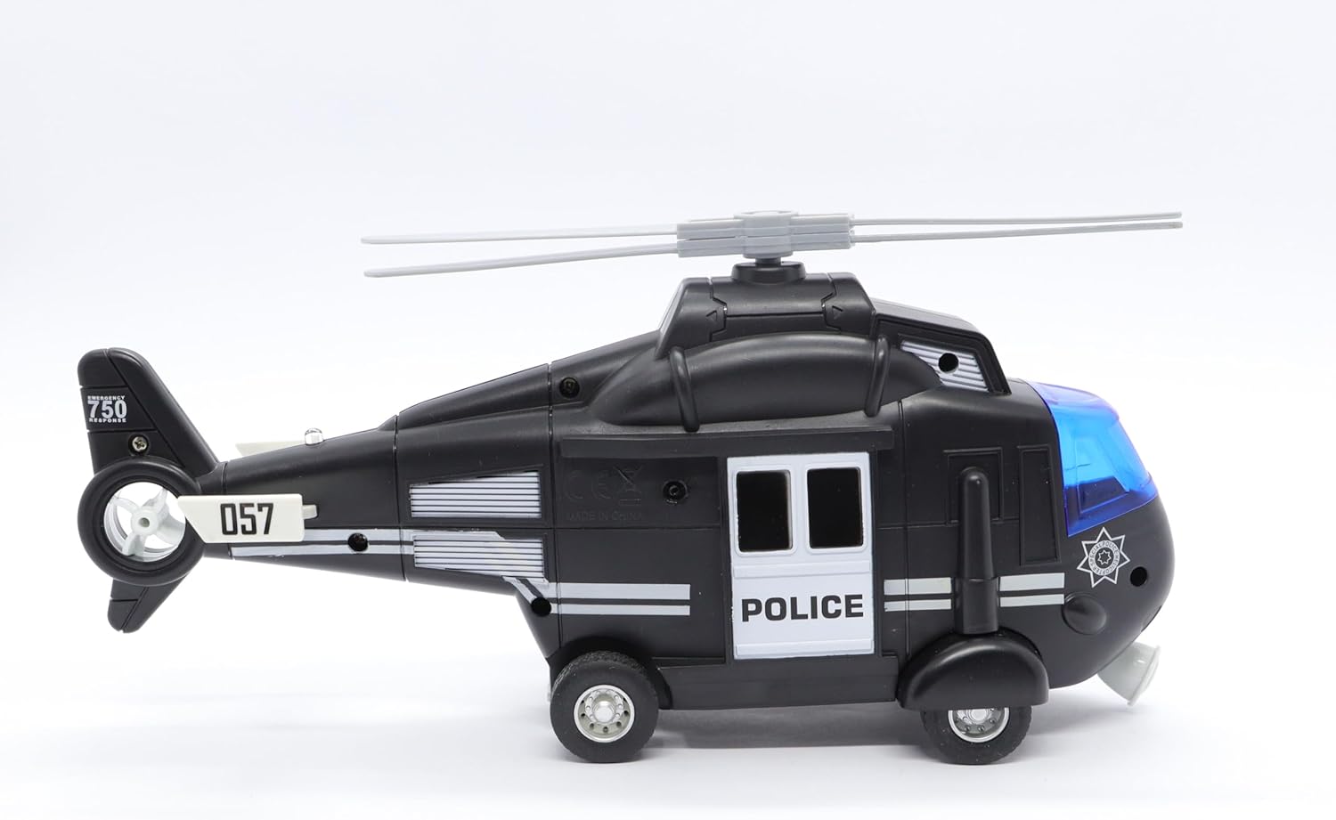 Helicóptero de Resgate Polícia Sons e Luzes Fricção 1:16 - Brink Center