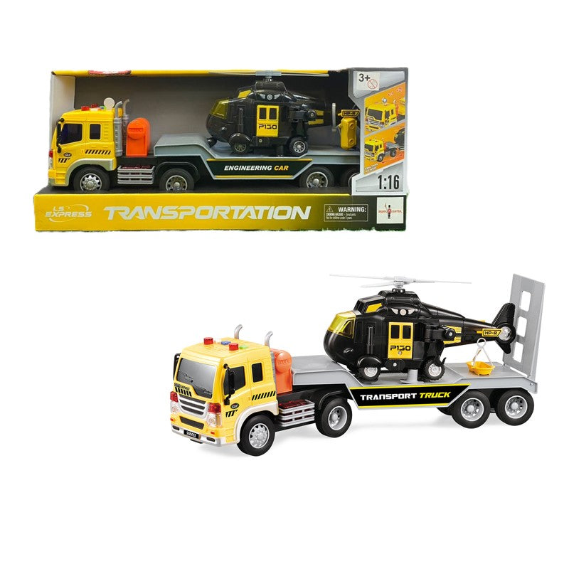 Caminhão de Transporte Sortido Transportation Fricção Luz e Som  1:16 - Brink Center