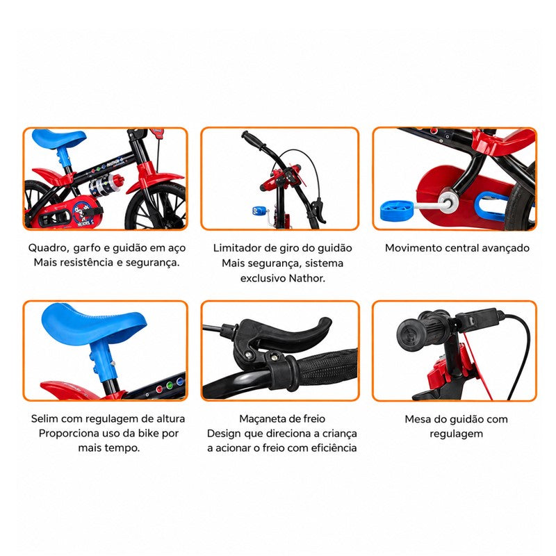 Bicicleta Infantil Aro 12 Barbie - Nathor