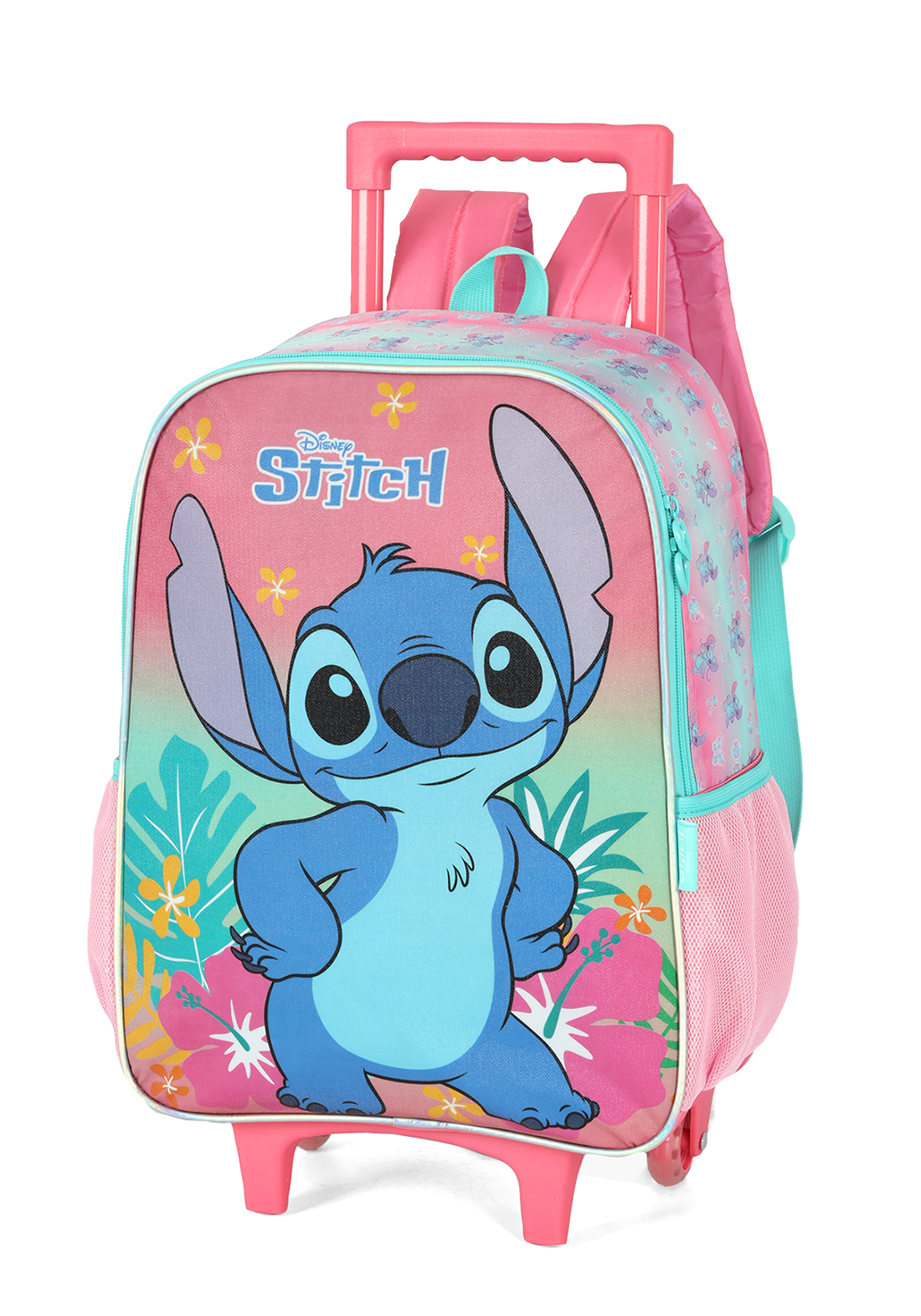 Kit Escolar Stitch Luxcel – Mochila com Rodinhas, Lancheira e Estojo