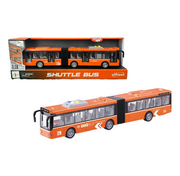 Ônibus Articulado 50cm 1:16 com Som, Luz e Fricção – Modelo Realista