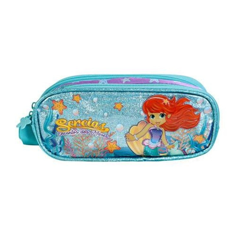 Estojo Escolar Infantil Sereia Encanto Dos Mares - Clio