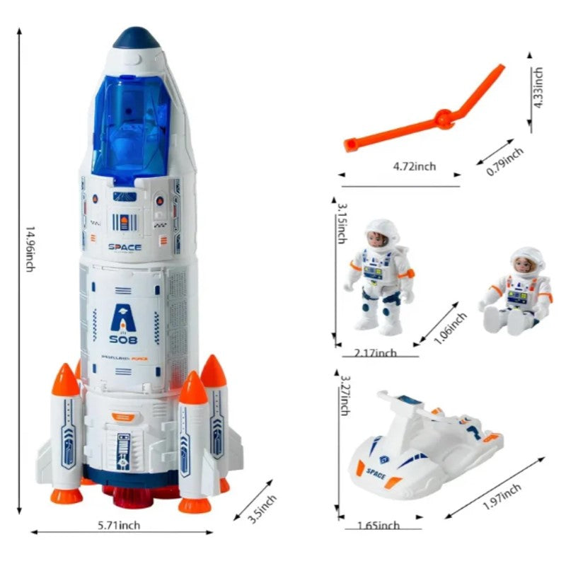 Playset Foguete Espacial Com Luz E Som - Brink Center