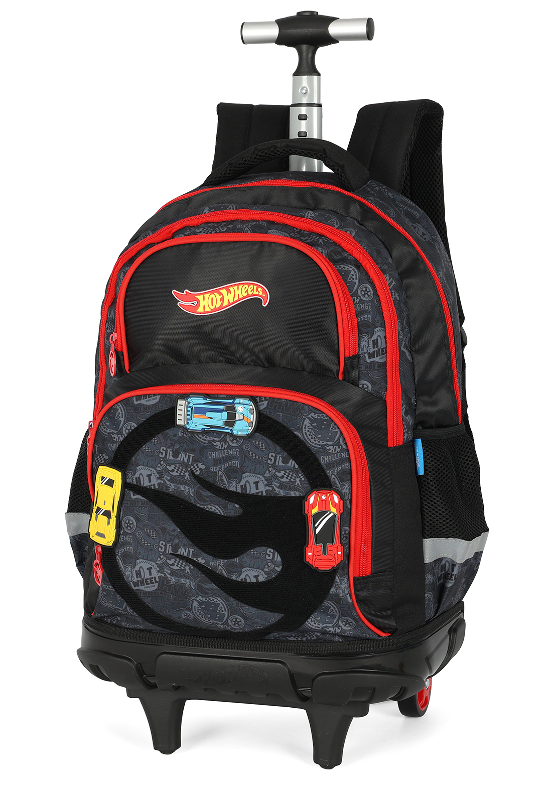 Mochila Hot Wheels Preta com Rodinhas